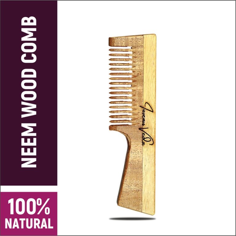 Iuvenis Veda Neem Wood Comb - Pack of 3 Pieces | Scalp Health and Hair Detangling | For Men and Women | Suitable for All Skin Types - Image 5