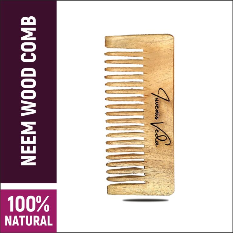 Iuvenis Veda Neem Wood Comb - Pack of 3 Pieces | Scalp Health and Hair Detangling | For Men and Women | Suitable for All Skin Types - Image 6