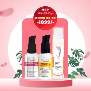 Retinol Serum + Vitamin C Serum + SPF 50++ Sunscreen